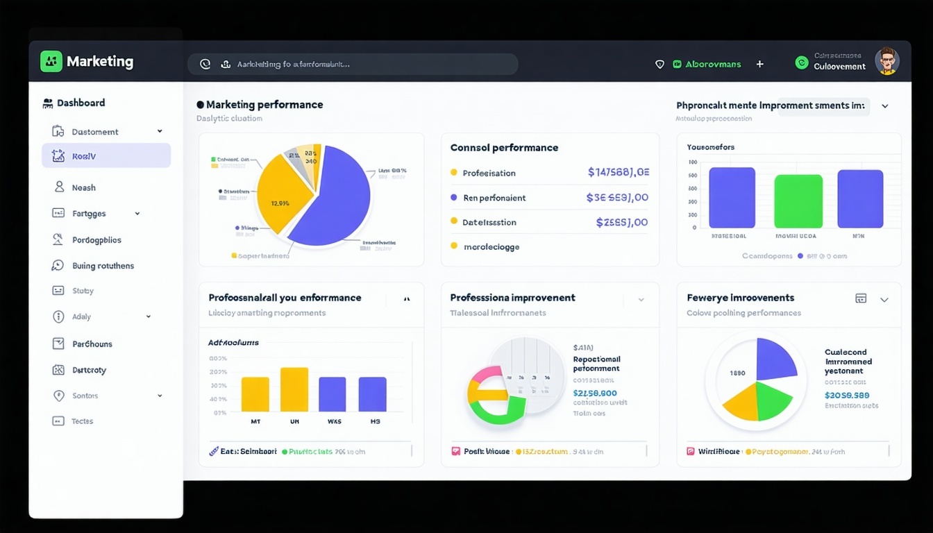 Analytics dashboard showing marketing performance improvements