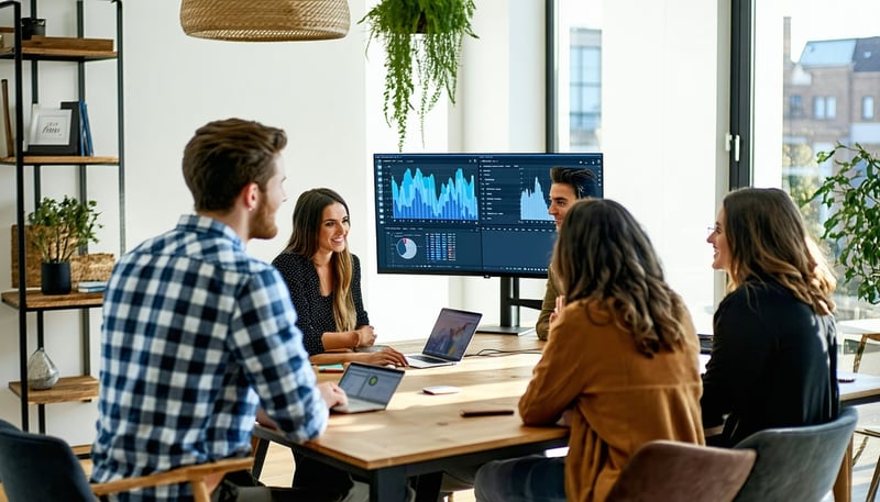 Mavlers marketing team collaborating on a digital campaign Mavlers marketing team collaborating on a digital campaign